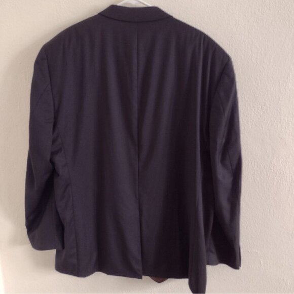 Haspel Super 110s Worsted 100% Wool Classic Suit Jacket Black Mens 52 Regular - Picture 3 of 10